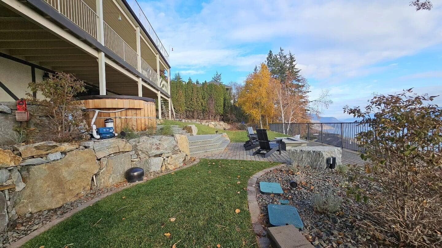 Lakeview property extension - concrete patios and terraces