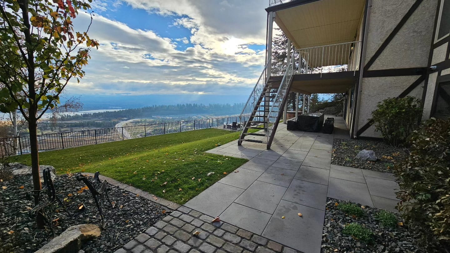 Lakeview property extension - concrete patios and terraces