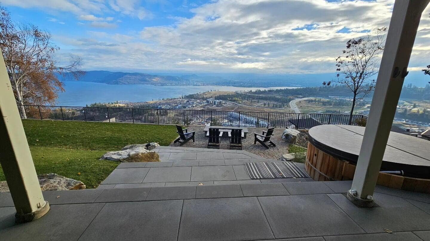 Lakeview property extension - concrete patios and terraces