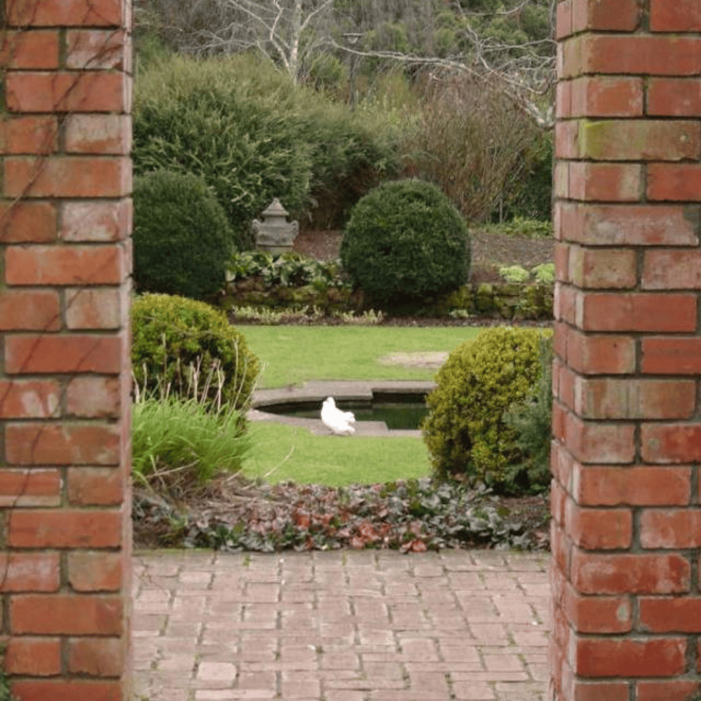 brick column entrance way